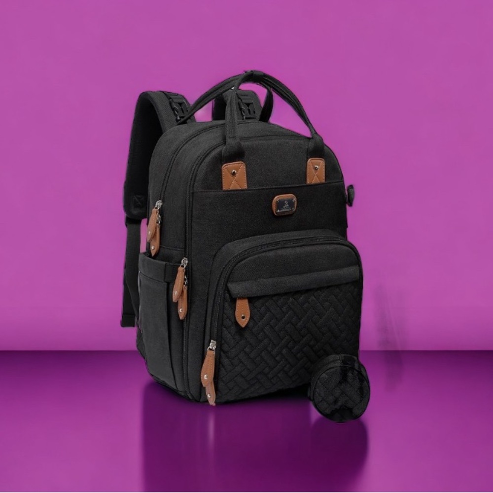 Dikaslon Diaper Bag Backpack with Pacifier Case and Stroller Straps.